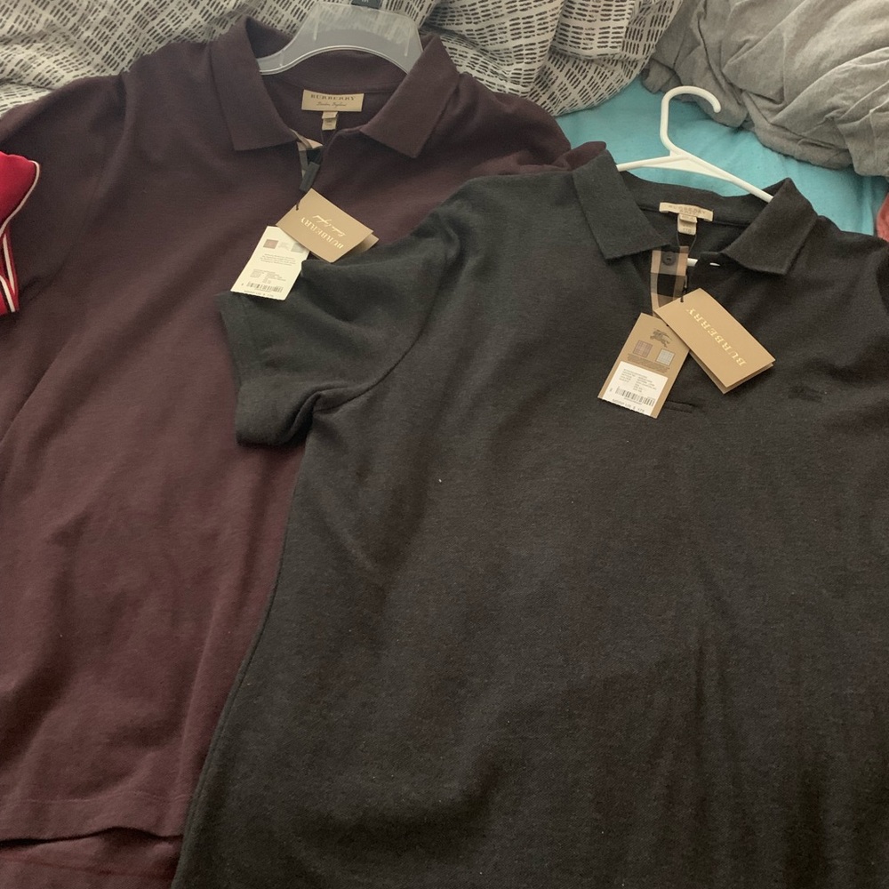 Moncler and Burberry polo